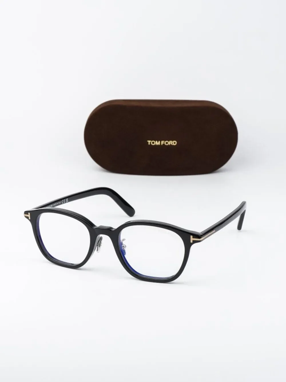 Tom Ford Women Eyeglasses Black Square FT5858-D-B 001 NEW AUTHENTIC